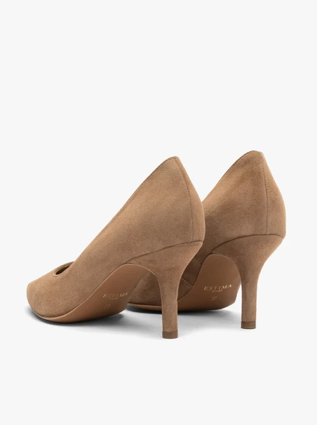Dunkelbeige Damen-Stiletto-Pumps