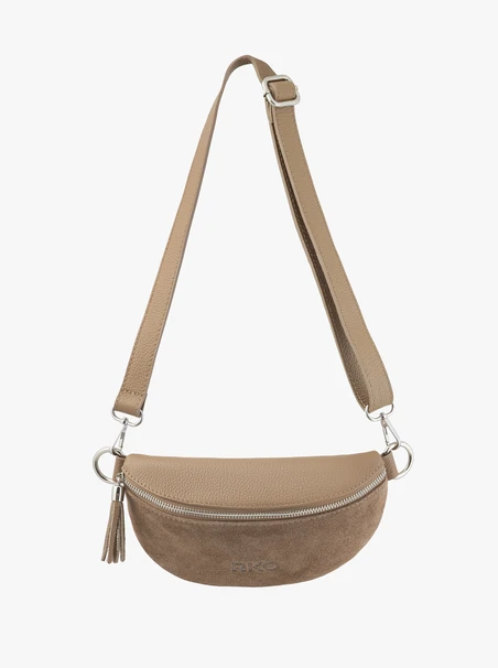 Beigefarbene Nierentasche für Frauen