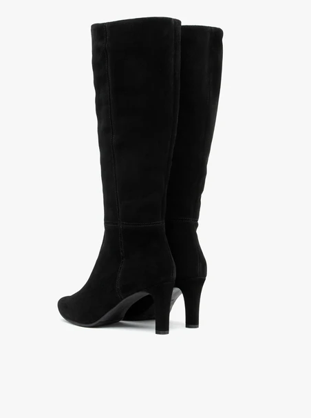 Schwarze Stiefel mit Stiletto-Absatz