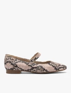 Ballerinas mit Tiermuster und Gürtel