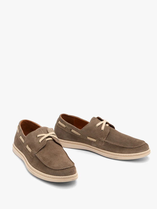 Beige Herren Schnürhalbschuhe