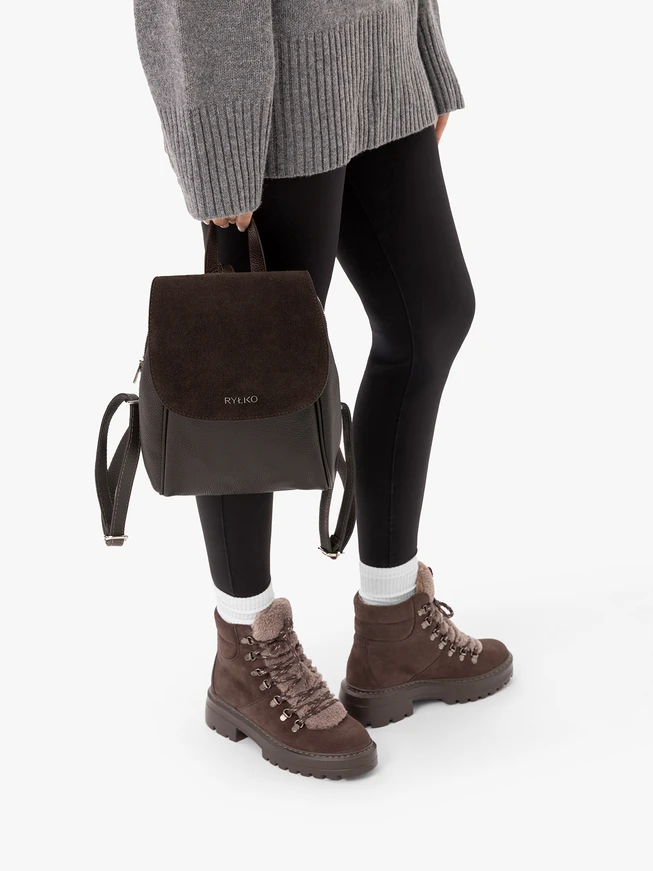 Brauner Lederrucksack