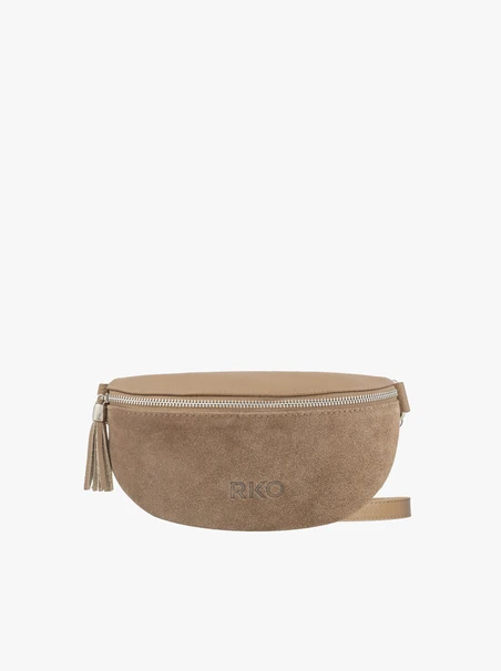 Beigefarbene Nierentasche für Frauen