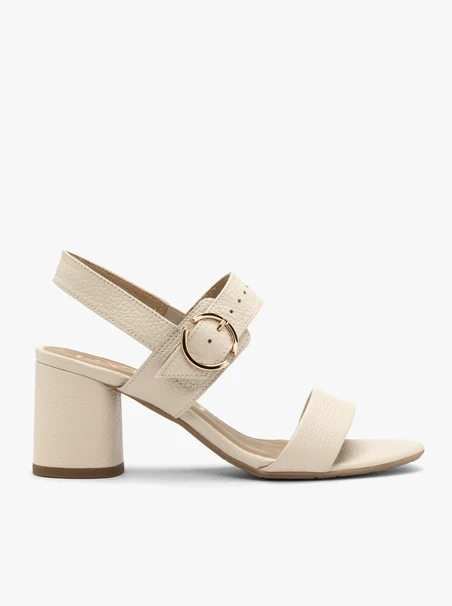 Cremefarbene Damen-Sandalen