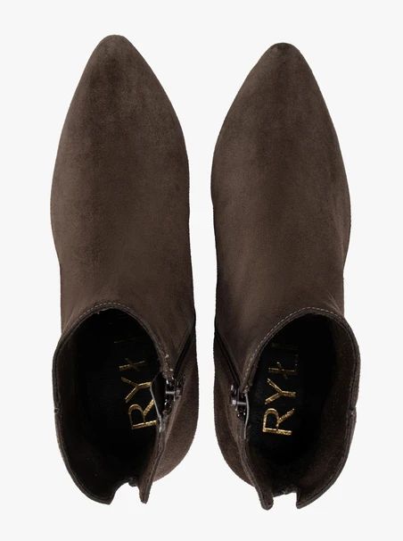 Stöckelschuhe aus braunem Velours