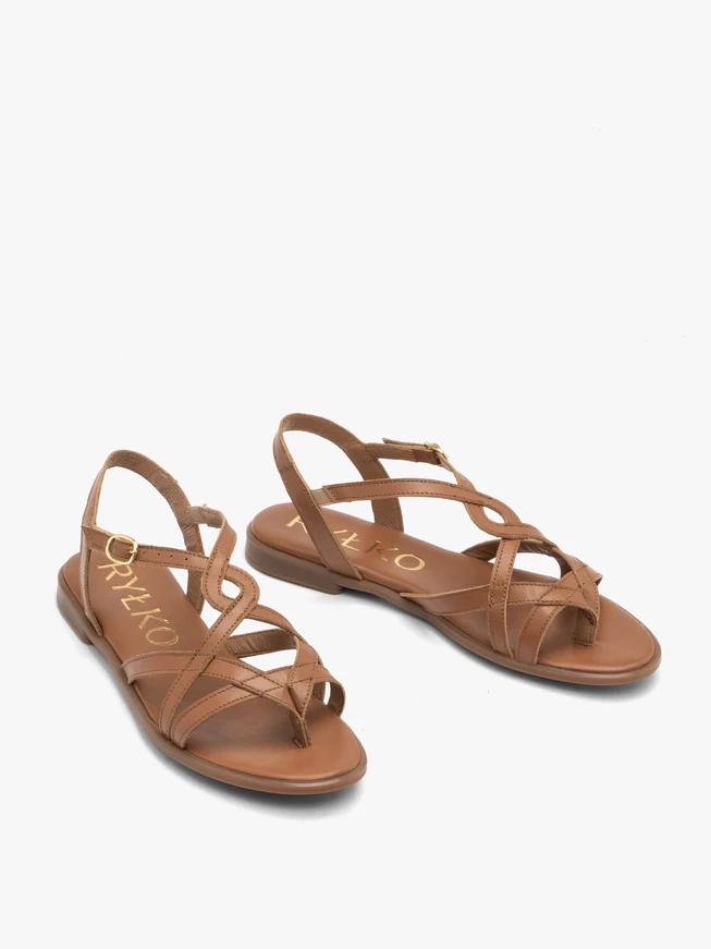 Hellbraune Damen-Sandalen