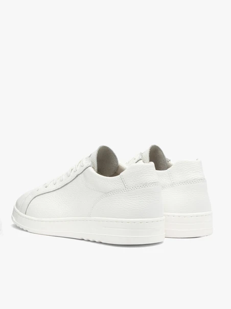Herren Halbschuhe aus weißem Leder mit leichtem Boden