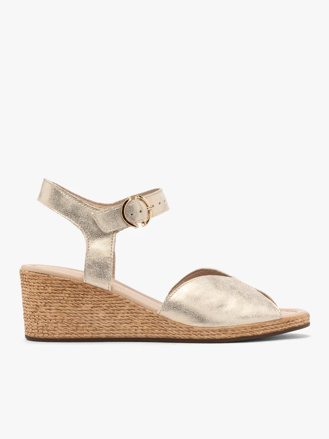 Platin-Sandalen mit Plateausohle