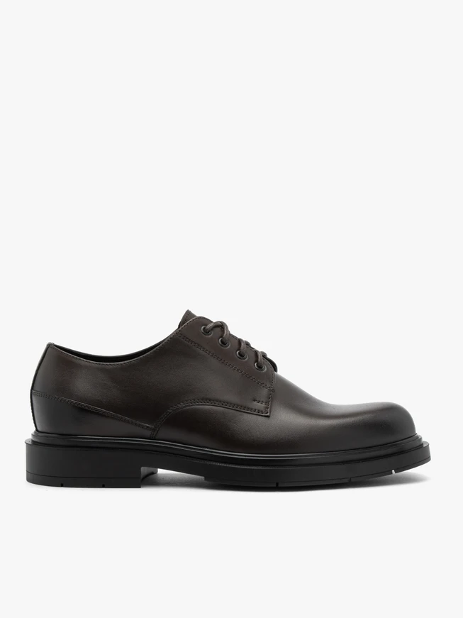 Braune Lederhalbschuhe