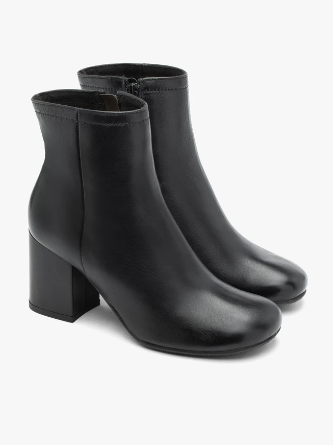 Schwarze Stöckelschuhe aus Leder