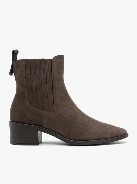 Braune Stiletto-Absätze aus Veloursleder