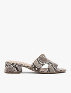 Damen-Flip-Flops mit Schlangenhautmuster und Cut-Outs