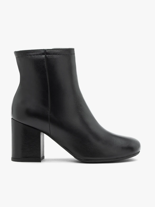 Schwarze Stöckelschuhe aus Leder