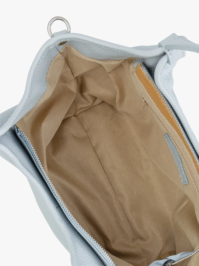 Blaue weiche mittlere Handtasche