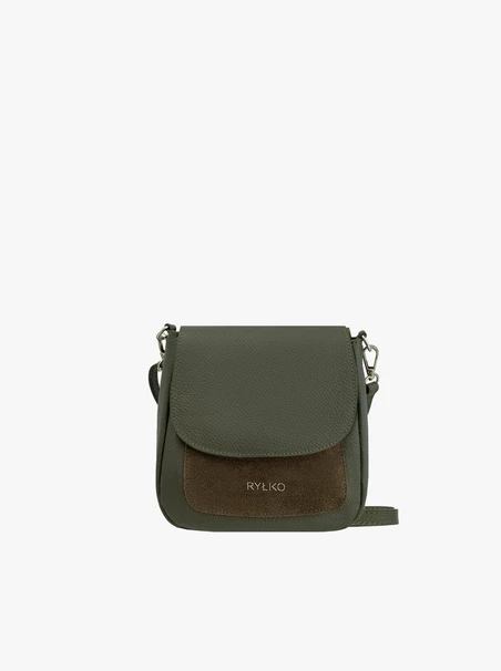 Kleine olivgrüne Handtasche