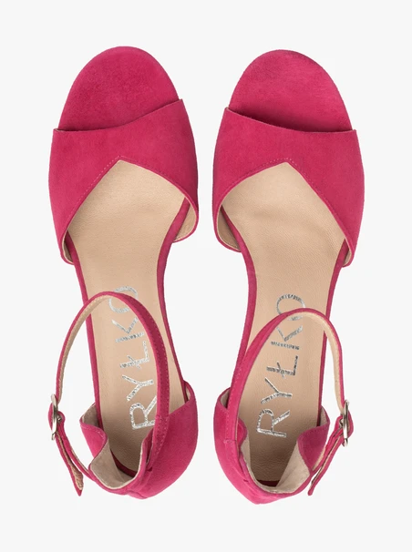 Fuchsia Damen Stiletto Sandalen