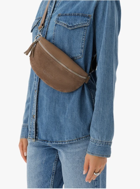 Beigefarbene Nierentasche für Frauen