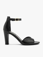 Schwarze Damen-Sandalen mit Absatz
