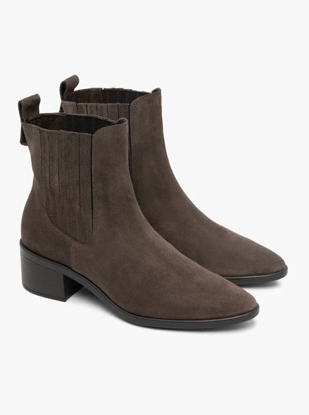 Braune Stiletto-Absätze aus Veloursleder