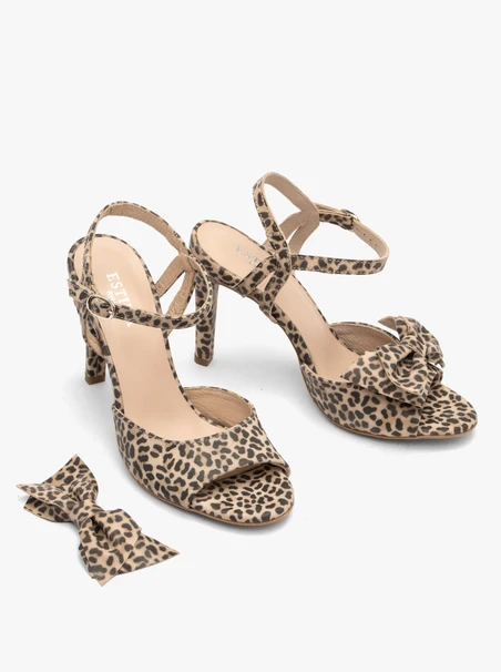 Panther-Sandalen mit abnehmbarer Schleife