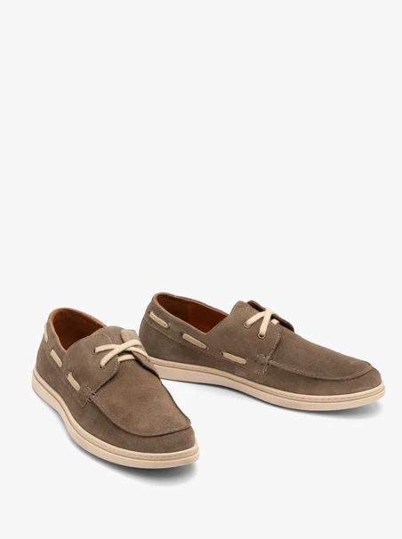 Beige Herren Schnürhalbschuhe