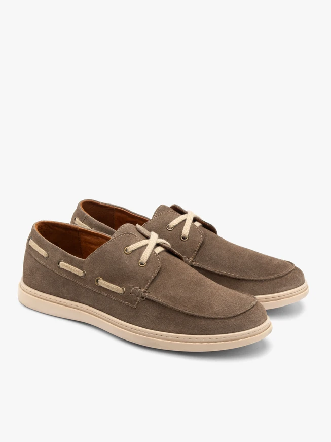 Beige Herren Schnürhalbschuhe