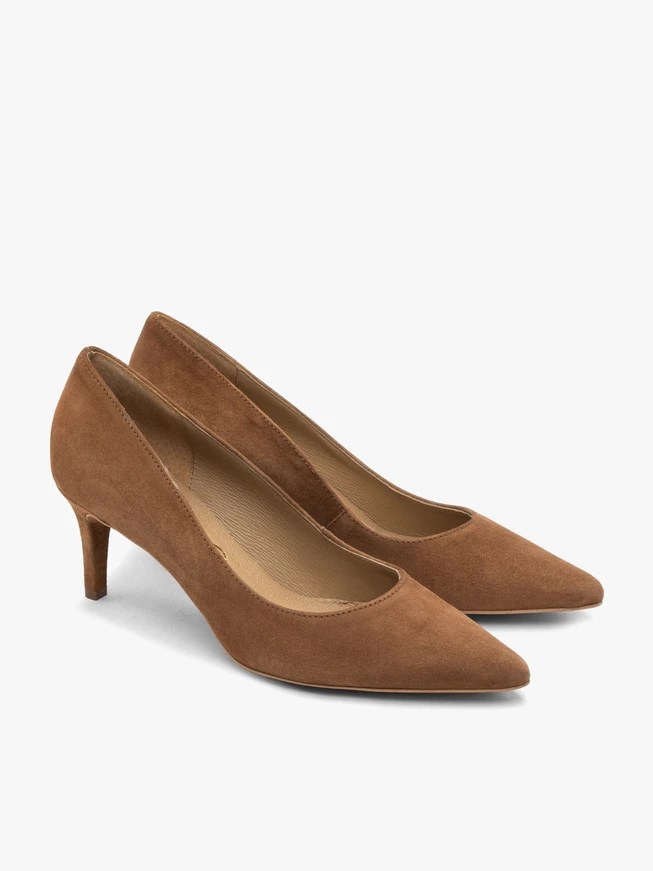 Hellbraune Damen-Stiletto-Pumps