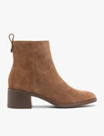 Rote Damenstiefel mit gerade geschnittenem Schaft