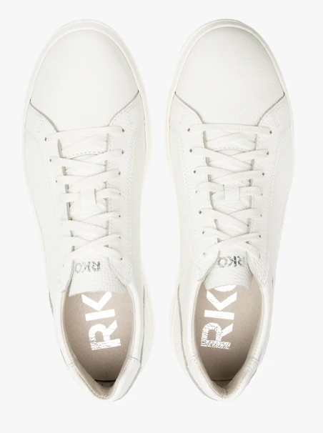 Herren Halbschuhe aus weißem Leder mit leichtem Boden