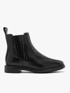 Schwarze Slingbacks aus isoliertem Leder