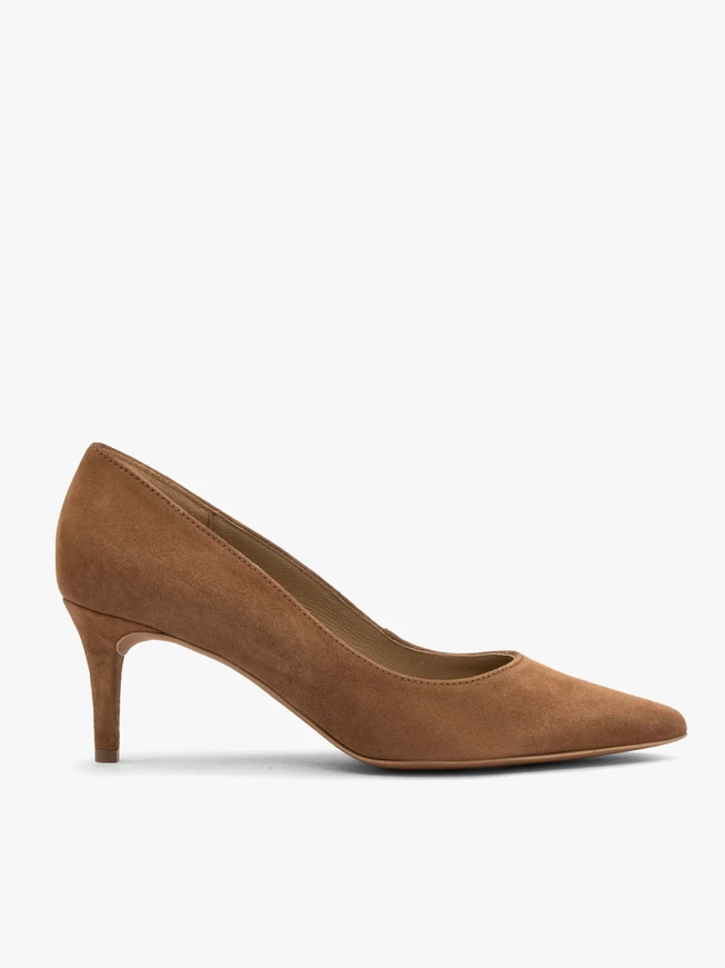 Hellbraune Damen-Stiletto-Pumps