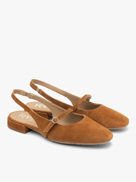 Rote Slingback-Pumps