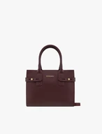 Kastanienbraune Handtasche aus Vollnarbenleder