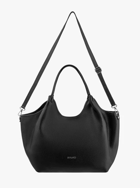 Schwarze Damenhandtasche groß weich