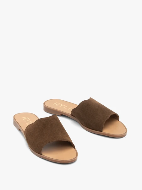 Flache Damen-Flip-Flops aus Schokolade