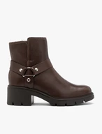 Dunkelbraune Biker-Stiefel