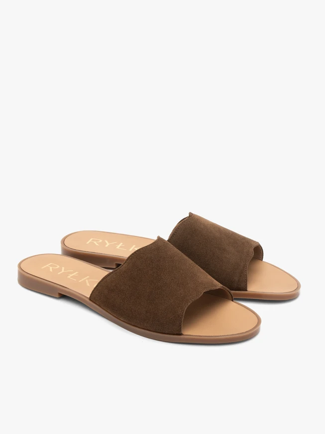 Flache Damen-Flip-Flops aus Schokolade