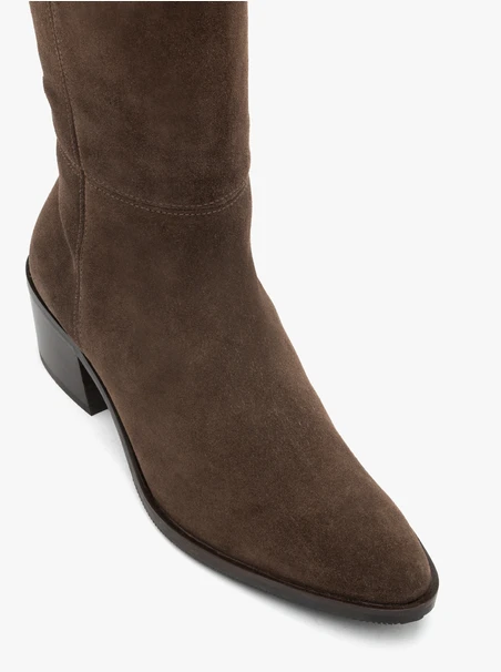 Dunkelbraune Stiletto-Stiefel