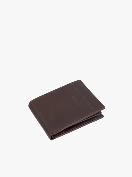 Portemonnaie aus braunem Leder
