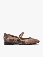 Damen-Ballerinas in Schlangenhaut-Optik