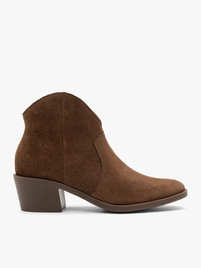 Braune Velourslederstiefel