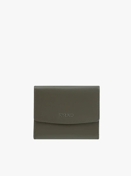 Brieftasche aus Leder, oliv
