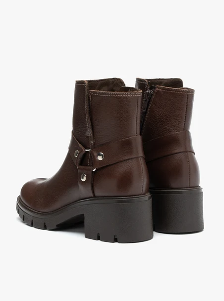 Dunkelbraune Biker-Stiefel