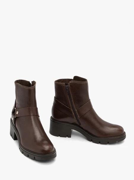 Dunkelbraune Biker-Stiefel