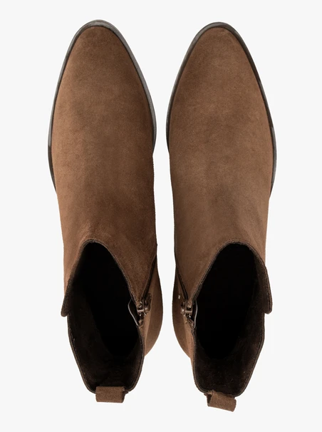 Braune isolierte Velourslederstiefel