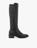 Schwarze, höher genarbte Lederstiefel