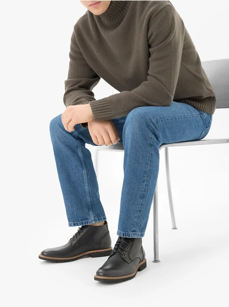 Schwarze Herren Turnschuhe im Freizeitstil