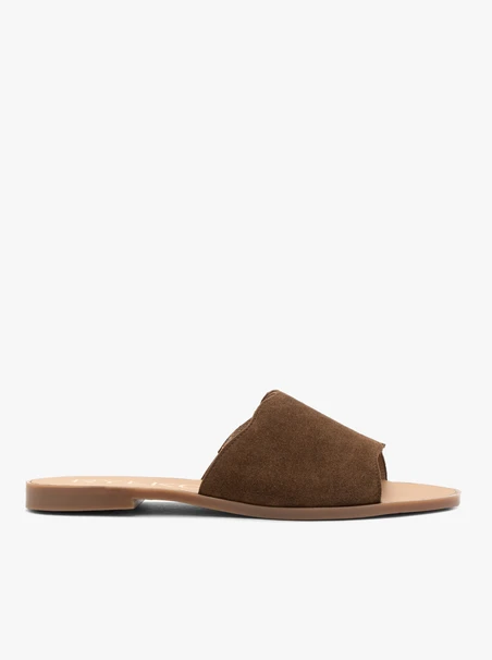 Flache Damen-Flip-Flops aus Schokolade