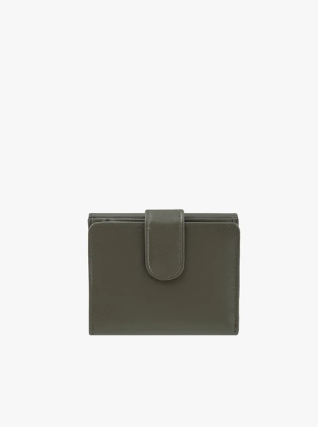 Brieftasche aus Leder, oliv