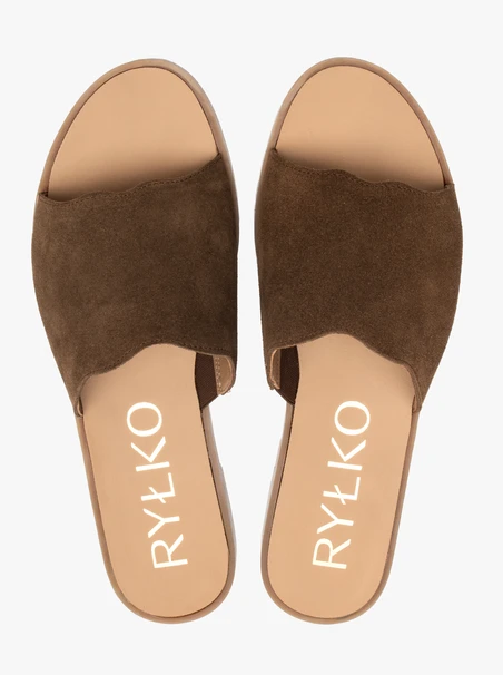 Flache Damen-Flip-Flops aus Schokolade
